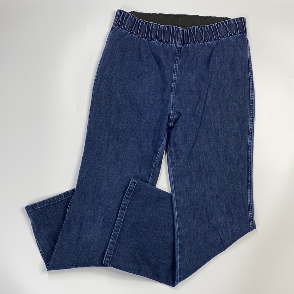 Soft Surroundings Denim Stretch Pull-On Pants Large Petite